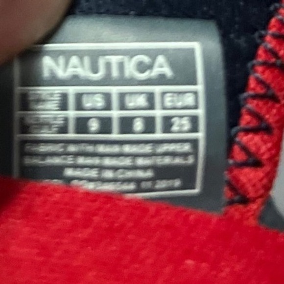 Nautica Kids Water Shoes Sandals Shark Print Navy Red Hook Loop Size 9 NWT - Picture 10 of 14